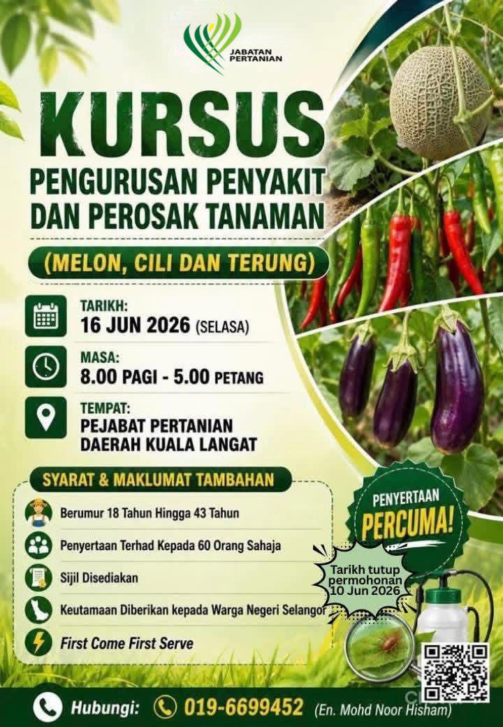 HEBAHAN KURSUS PENGURUSAN PENYAKIT DAN PEROSAK TANAMAN