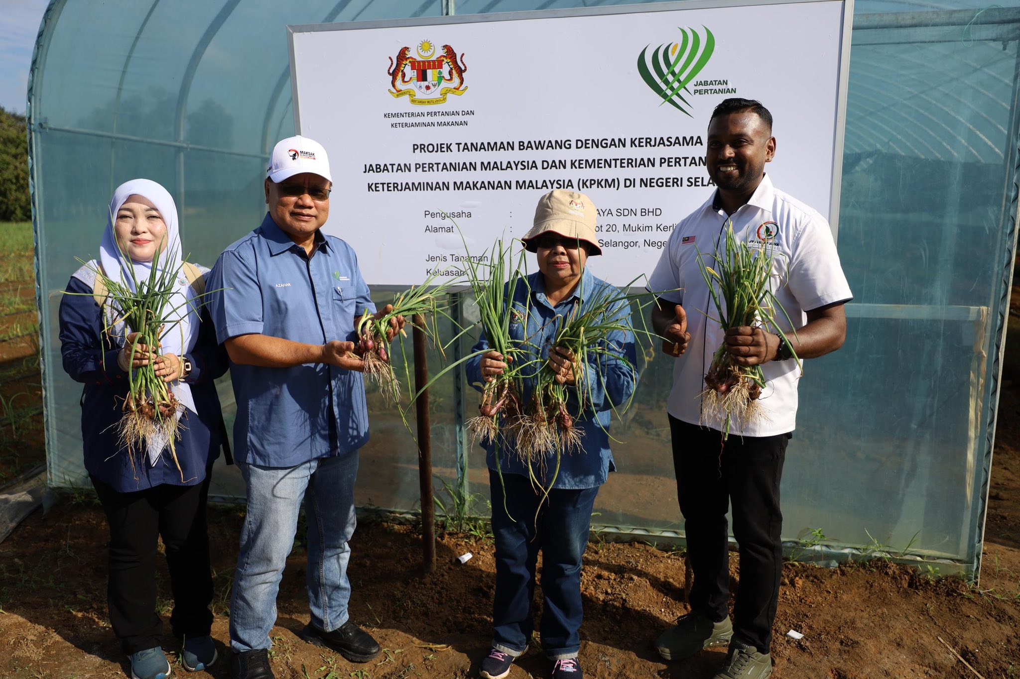 Lawatan Kerja Ketua Pengarah Pertanian Jabatan Pertanian ke Projek Bawang Negeri Selangor